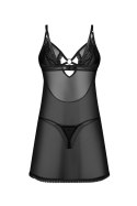 ALLIANE KOSZULKA I STRINGI - CZARNY, L/XL OBSESSIVE