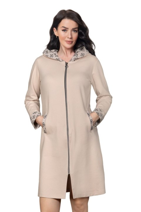 SZLAFROK DAMSKI 392 W/25 NEW - GRANAT-ECRU, 2XL DOROTA SZLAFROK DAMSKI 392 W/25 NEW - GRANAT-ECRU, 2XL DOROTA