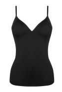 KOSZULKA Z MISECZKAMI SIMPLE CAMI TOP - BEŻOWY, M JULIMEX