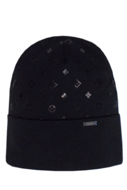 CZAPKA DAMSKA P-026 - CZARNY, UNIWERSALNY OFF PINK CZAPKA DAMSKA P-026 - CZARNY, UNIWERSALNY OFF PINK