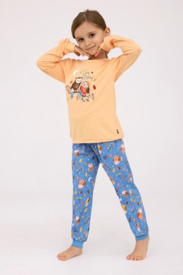 PIŻAMA GIRL KIDS DR 977/176 OWLS 2 - POMARAŃCZOWY, 92, 977/176 CORNETTE