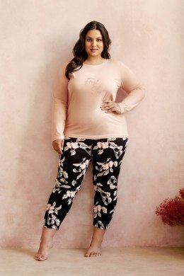Piżama damska Katie 3255 2XL-3XL - BEŻ, 3XL, 1 TARO