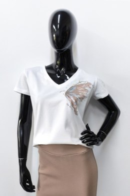 BLUZKA GIRONA - ŚMIETANA, 38, SM OFF PINK