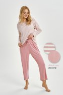 3428 PIŻAMA DAMSKA DŁUGA ALESSANDRA S-XL - RÓŻOWY, L TARO