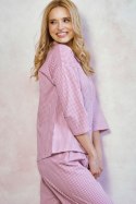 3435 PIŻAMA DAMSKA DŁUGA JOLIE S-XL - RÓŻOWY, S TARO