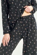 3440 PIŻAMA DAMSKA DŁUGA MINA S-XL - GRANATOWY, L TARO