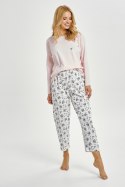 3450 PIŻAMA DAMSKA DŁUGA ELLA S-XL - RÓŻOWY, XL TARO