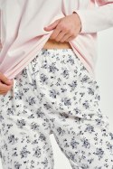 3450 PIŻAMA DAMSKA DŁUGA ELLA S-XL - RÓŻOWY, S TARO