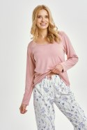 3456 PIŻAMA DAMSKA DŁUGA CAROLINE M-XL - RÓŻOWY, XL TARO