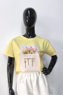 BLUZKA MOLISE - BANANOWY, L, BA OFF PINK