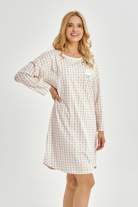 3437 KOSZULA NOCNA VERA S-XL - BEŻOWY, M TARO 3437 KOSZULA NOCNA VERA S-XL - BEŻOWY, M TARO