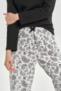 3454 PIŻAMA DAMSKA DŁUGA AIDA M-XL - CZARNY, XL TARO