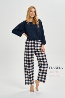 3441 PIŻAMA DAMSKA DŁUGA ASTRID  - GRANATOWY, XL TARO