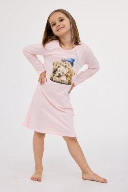 KOSZULA GIRL KIDS DR 549/196 BEARS 2 - RÓŻ, 128 CORNETTE