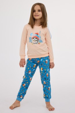 PIŻAMA GIRL KIDS DR 977/188 PARIS - BRZOSKWINIOWY, 116 CORNETTE