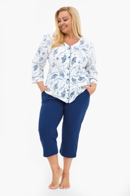PIŻAMA DAMSKA DR 162/446 KRISTIN 2 BIG - ECRU, 5XL CORNETTE