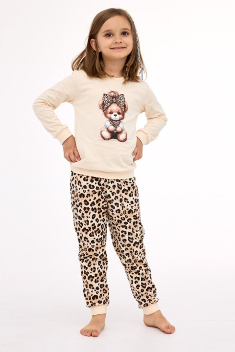 PIŻAMA GIRL KIDS DR 594/191 PANTHER - BEŻ, 104 CORNETTE PIŻAMA GIRL KIDS DR 594/191 PANTHER - BEŻ, 104 CORNETTE