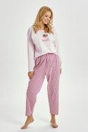 3434 PIŻAMA DAMSKA DŁUGA ELISA S-XL - RÓŻOWY, XL TARO