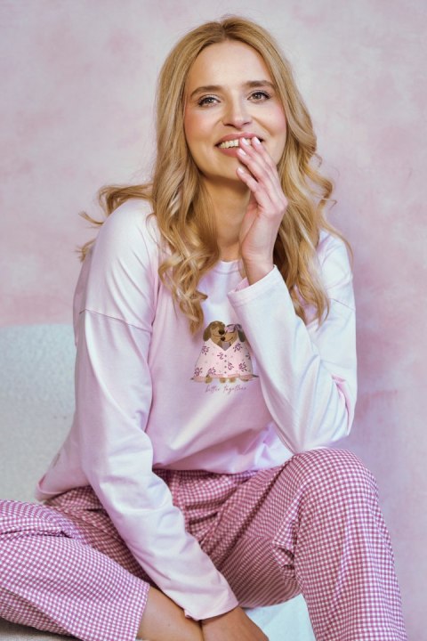 3434 PIŻAMA DAMSKA DŁUGA ELISA S-XL - RÓŻOWY, M TARO 3434 PIŻAMA DAMSKA DŁUGA ELISA S-XL - RÓŻOWY, M TARO
