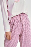 3434 PIŻAMA DAMSKA DŁUGA ELISA S-XL - RÓŻOWY, M TARO