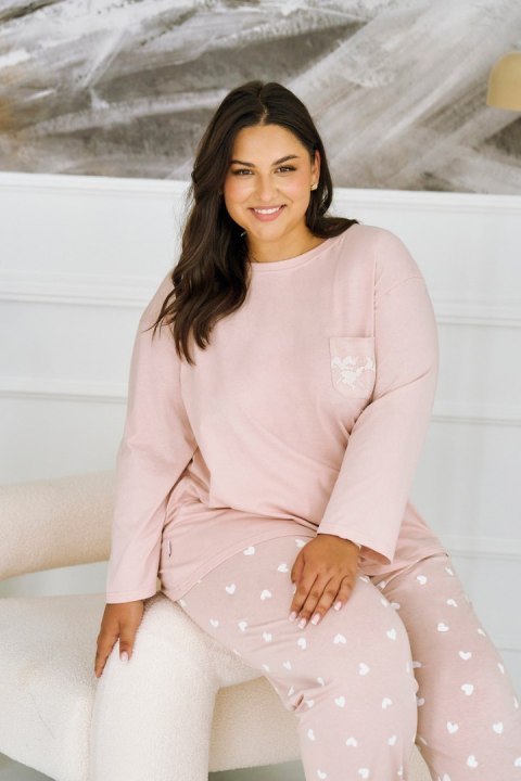 3468 PIŻAMA DAMSKA DŁUGA NORI 2XL-3XL - RÓŻOWY, 2XL TARO 3468 PIŻAMA DAMSKA DŁUGA NORI 2XL-3XL - RÓŻOWY, 2XL TARO
