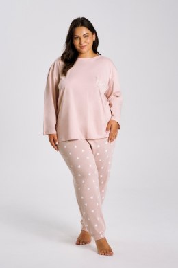 3468 PIŻAMA DAMSKA DŁUGA NORI 2XL-3XL - RÓŻOWY, 2XL TARO