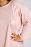 3468 PIŻAMA DAMSKA DŁUGA NORI 2XL-3XL - RÓŻOWY, 3XL TARO