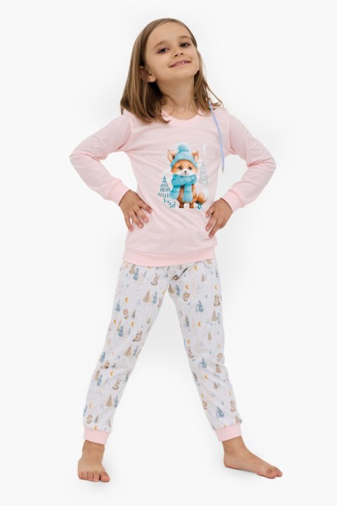 PIŻAMA GIRL KIDS DR 594/192 FOX - RÓŻOWY, 92 CORNETTE PIŻAMA GIRL KIDS DR 594/192 FOX - RÓŻOWY, 92 CORNETTE