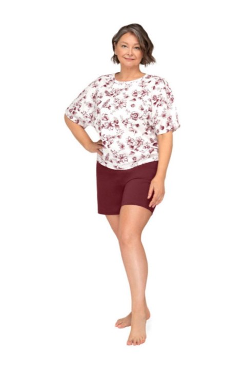 259 PIŻAMA DAMSKA MARTA - BORDOWY, 2XL, 22 MARTEL 259 PIŻAMA DAMSKA MARTA - BORDOWY, 2XL, 22 MARTEL
