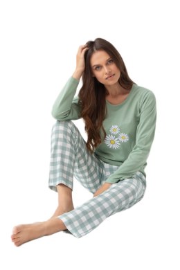 PIŻAMA DAMSKA 320 3XL J/25 - ZIELONY, XXXL LUNA