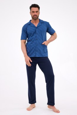 PIŻAMA MĘSKA KR 318 J/25 - JEANS, XL, 318/57 CORNETTE