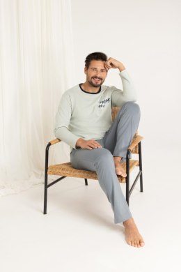 PIŻAMA MĘSKA 484 BIG J/25 - JASNY MELANŻ, 3XL, 2 REGINA
