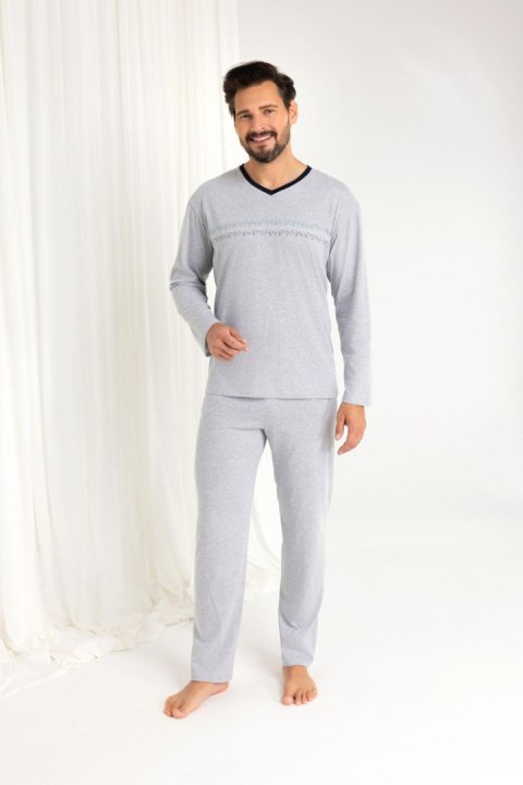 PIŻAMA MĘSKA 485 BIG J/25 - JASNY MELANŻ, 2XL, 1 REGINA