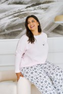 3466 PIŻAMA DAMSKA DŁUGA ELLA 4XL-6XL - RÓŻOWY, 5XL TARO