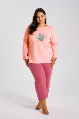 3471 PIŻAMA DAMSKA DŁUGA PATRICIA 2XL-4XL - MORELA, 4XL TARO