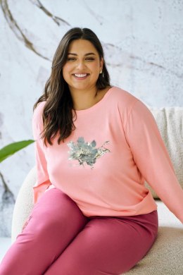 3471 PIŻAMA DAMSKA DŁUGA PATRICIA 2XL-4XL - MORELA, 4XL TARO