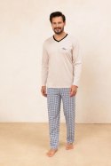 PIŻAMA MĘSKA 491 J/25 - GRANATOWY, XL, 3 REGINA