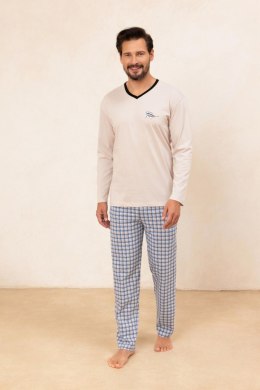 PIŻAMA MĘSKA 491 J/25 - GRANATOWY, XL, 3 REGINA
