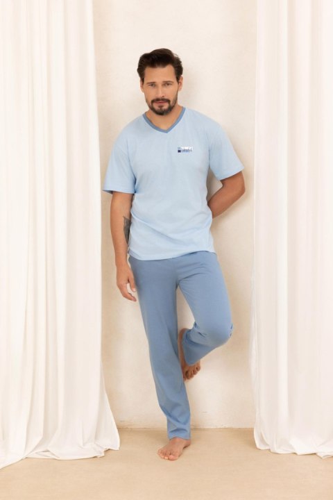 PIŻAMA MĘSKA 498 BIG J/25 - BŁĘKITNY, 2XL, 3 REGINA PIŻAMA MĘSKA 498 BIG J/25 - BŁĘKITNY, 2XL, 3 REGINA