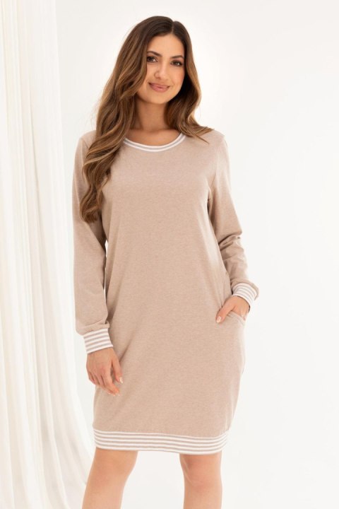 KOSZULA DAMSKA 159 J/25 - FIOLETOWY, M, 2 REGINA