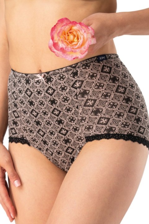 FIGI DAMSKIE LPM 731 B25 - CZARNY-RÓŻOWY, 3XL KEY