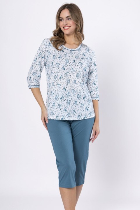 PIŻAMA DAMSKA BENITA 1640 - BIAŁY, 2XL LEVEZA