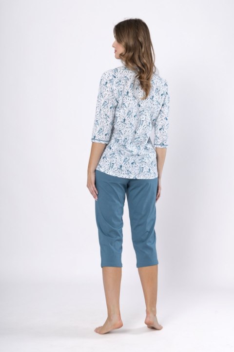 PIŻAMA DAMSKA BENITA 1640 - BIAŁY, XL LEVEZA