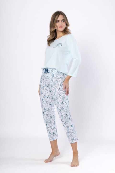 PIŻAMA DAMSKA BOGUSIA 1639 - BABY BLUE, 2XL LEVEZA