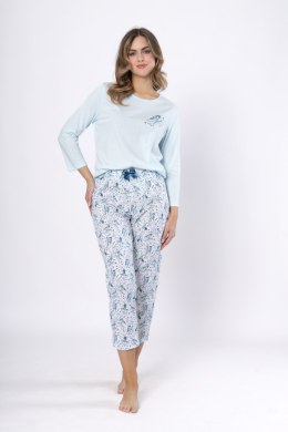PIŻAMA DAMSKA BOGUSIA 1639 - BABY BLUE, XL LEVEZA