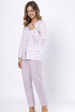 PIŻAMA DAMSKA DANUTA 1637 - BIAŁY, M LEVEZA