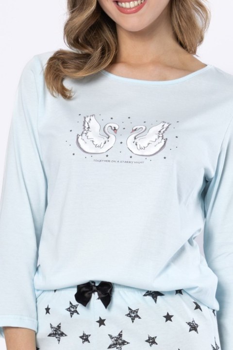 PIŻAMA DAMSKA KAMILA 1642 - BABY BLUE, L LEVEZA