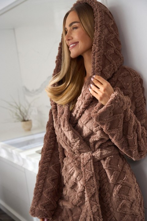 SZLAFROK DAMSKI KRÓTKI 2401 - WIŚNIA, M, 2 L&L