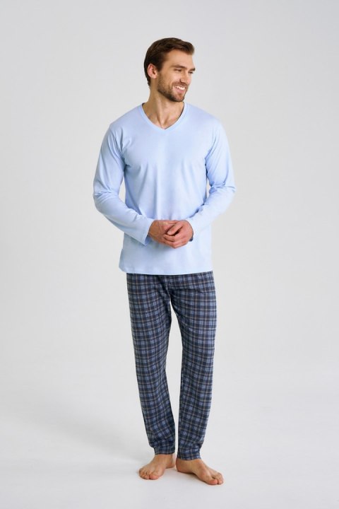 3477 PIŻAMA MĘSKA DŁUGA MARK 5XL-6XL - BŁĘKITNY, 6XL, 1 TARO 3477 PIŻAMA MĘSKA DŁUGA MARK 5XL-6XL - BŁĘKITNY, 6XL, 1 TARO