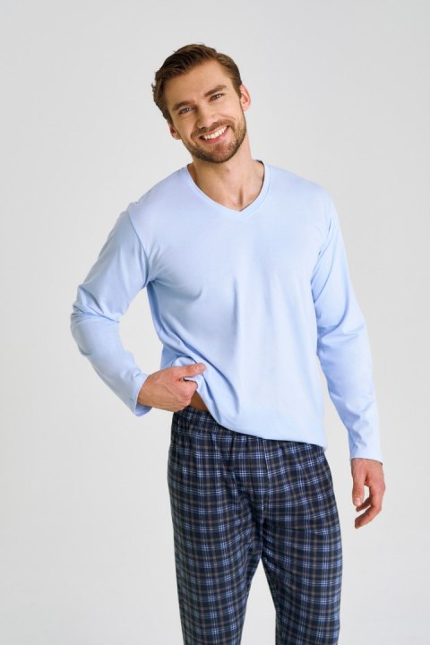 3477 PIŻAMA MĘSKA DŁUGA MARK 5XL-6XL - BŁĘKITNY, 6XL, 1 TARO 3477 PIŻAMA MĘSKA DŁUGA MARK 5XL-6XL - BŁĘKITNY, 6XL, 1 TARO
